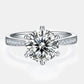 3 Carat Moissanite Side Stone Ring