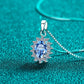 1 Carat Moissanite 925 Sterling Silver Necklace