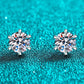 Inlaid Moissanite Stud Earrings