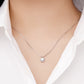 Moissanite Pendant Platinum-Plated Necklace