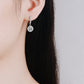 Moissanite Round-Shaped Drop Earrings