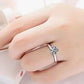 Baeful 925 Sterling Silver 3 Carat Moissanite 6-Prong Ring