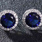 Contrast 2 Carat Moissanite Platinum-Plated Stud Earrings