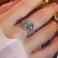 Baeful 3 Carat Moissanite Three-Layer Ring