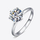 Baeful 925 Sterling Silver 3 Carat Moissanite 6-Prong Ring
