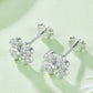 Adored Moissanite Four Leaf Clover Stud Earrings