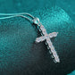 Baeful 925 Sterling Silver Cross Moissanite Necklace