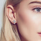 Moissanite Cross Stud Earrings