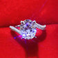 3 Carat Moissanite Side Stone Ring