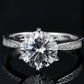 3 Carat Moissanite Side Stone Ring