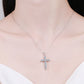 Baeful 925 Sterling Silver Cross Moissanite Necklace