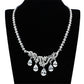 LO2334 - Rhodium Brass Jewelry Sets with AAA Grade CZ in Clear