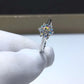 Moissanite Women's Diamond Ring D Color Silver Gold Plated