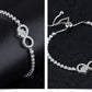 Infinity Bracelet Crystal Tennis Adjustable 925 Sterling Silver Women Bracelet Shinny Diamond Bracelet Elegant Gift for Wife Mom Girlfriends