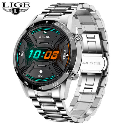 LIGE New BW0189 PRO Smart Watch Men Bluetooth Call Watch IP67 Waterproof Sports Fitness Watch For Android IOS Men Smart Watch