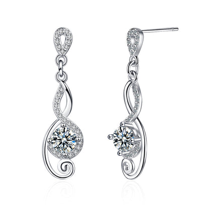 Dangle Drop Earrings Twist Jewelry Crystal Earrings for Women