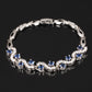 Crystal Bangle for Women White Gold Plated Rhinestone Cubic Zirconia Womens Jewelry