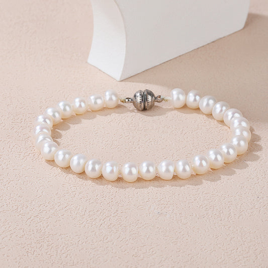 925 Silver Pearl Bracelet