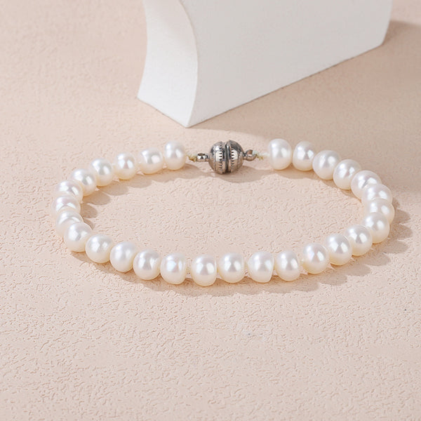 925 Silver Pearl Bracelet