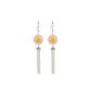 S925 White Chalcedony Tassel Earrings Silver Earrings Women's Jewelry