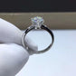 Moissanite Women's Diamond Ring D Color Silver Gold Plated