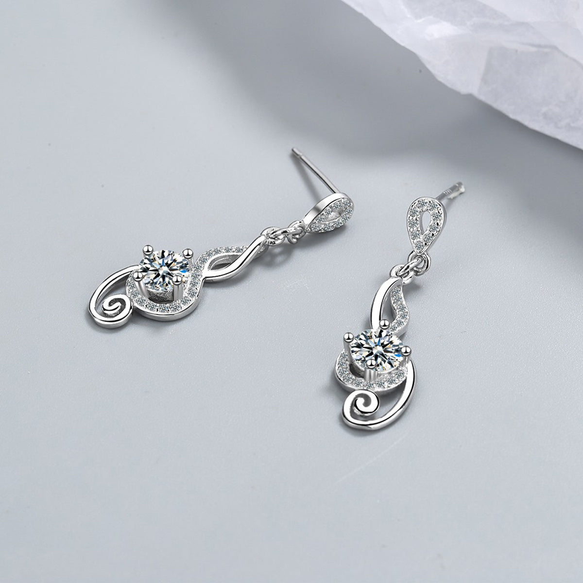 Dangle Drop Earrings Twist Jewelry Crystal Earrings for Women