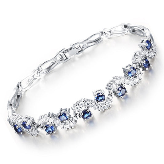 Crystal Bangle for Women White Gold Plated Rhinestone Cubic Zirconia Womens Jewelry