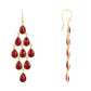 Erviola Gemstone Cascade Earrings Gold Garnet