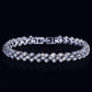 Crystal Zircon Roman Style Bracelets White Silver Plated CZ Classic Tennis Bracelet for Women