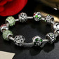 Love Beads Charms Bracelet Rose Flower Charms CZ Charms Bracelets with 9 Pieces Charm for Girls and Women