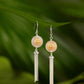 S925 White Chalcedony Tassel Earrings Silver Earrings Women's Jewelry