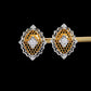 Gold Plated Chunky Stud Earrings In S925 Silver