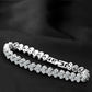 Crystal Zircon Roman Style Bracelets White Silver Plated CZ Classic Tennis Bracelet for Women