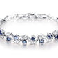 Crystal Bangle for Women White Gold Plated Rhinestone Cubic Zirconia Womens Jewelry