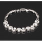 Crystal Bangle for Women White Gold Plated Rhinestone Cubic Zirconia Womens Jewelry