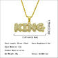 Hip Hop Men's Diamond Alphabet King Pendant Necklace Rock Iced Out Shiny Necklace for Men and Women