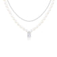 925 Sterling Silver Necklace European And American Fashion Retro Sparkling Stacked Double Pearl Necklace