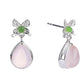 S925 Silver Earrings High-quality Pink Crystal Chinese Style Butterfly Inlaid Jasper Ear Jewelry Does Not Fade