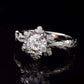 Genuine Moissanite Luxury Inlaid Romantic First Snow Diamond Ring