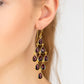 Erviola Gemstone Cascade Earrings Gold Garnet