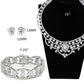 LO3291 - Rhodium Brass Jewelry Sets with AAA Grade CZ in Clear