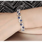 Crystal Bangle for Women White Gold Plated Rhinestone Cubic Zirconia Womens Jewelry