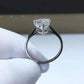 Heart Moissanite Diamond Ring In Platinum