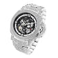 Men's Full Diamond Luminous Hollow Out Bottom Mechanical Watch