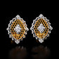 Gold Plated Chunky Stud Earrings In S925 Silver