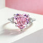 S925 Silver Heart Diamond Women's Ring