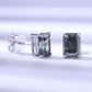 2 Carat Moissanite Stud Earrings in Green