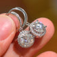 2 Carat Moissanite Round Drop Earrings