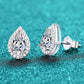 Moissanite Teardrop Stud Earrings