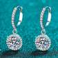 Moissanite Round-Shaped Drop Earrings